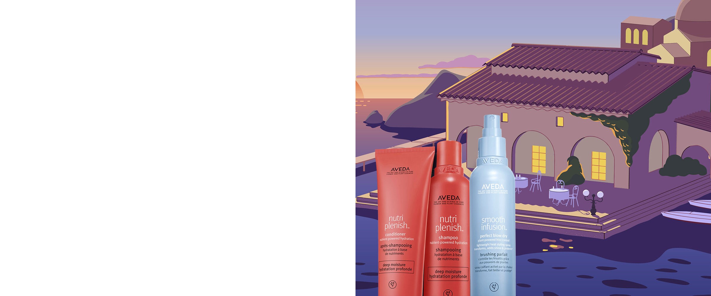 Lege nutriplenish deep shampoo und coditioner & smooth infusion perfect blow dry in den Warenkorb, um Frizz zu bekämpfen.